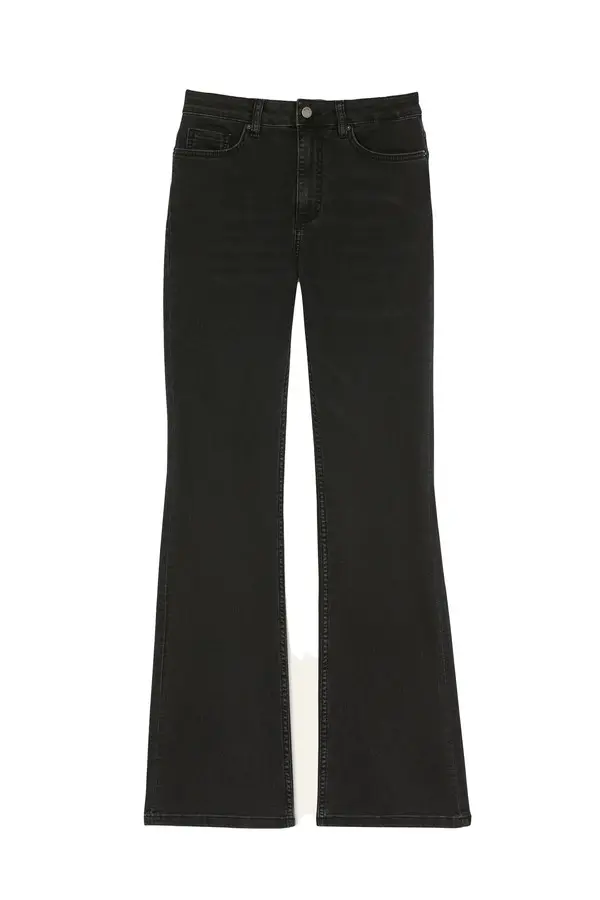 Mid Waist Bootcut Trousers