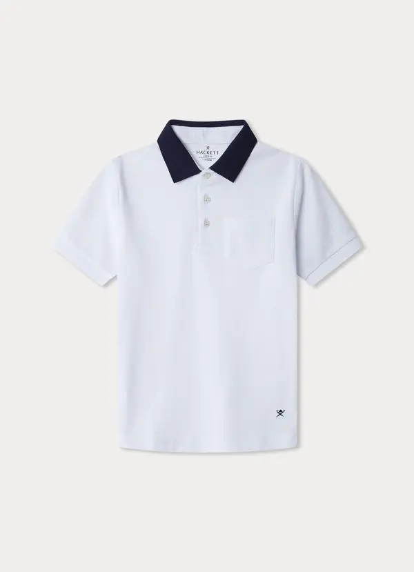  Striped Collar Polo 