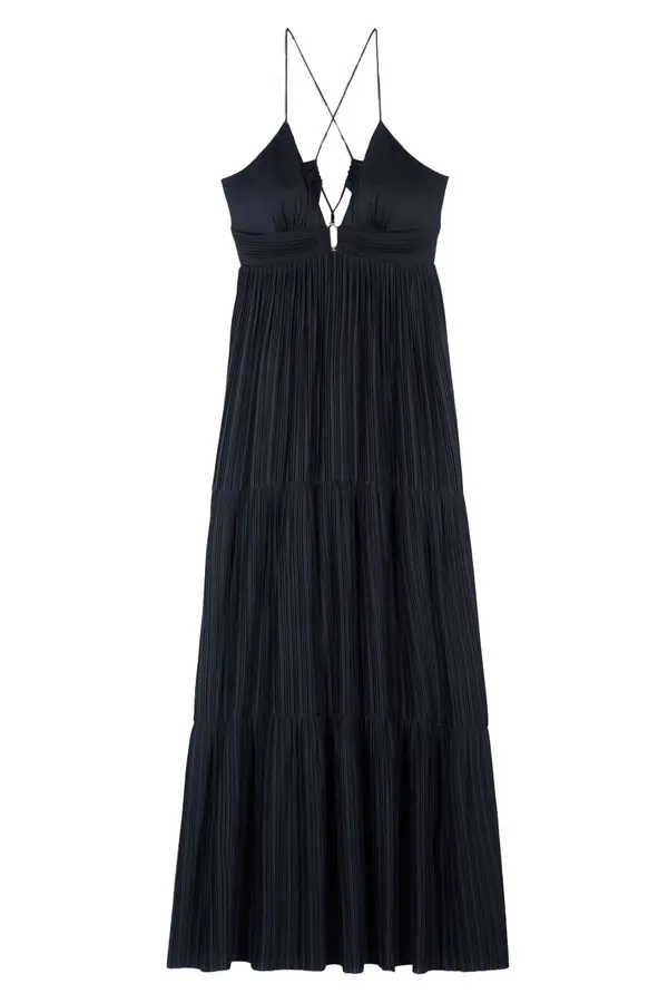 Criss-Cross Tiered Maxi Dress
