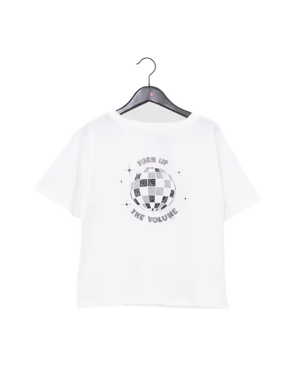  Mirror Ball Print Short Sleeve T-shirt 