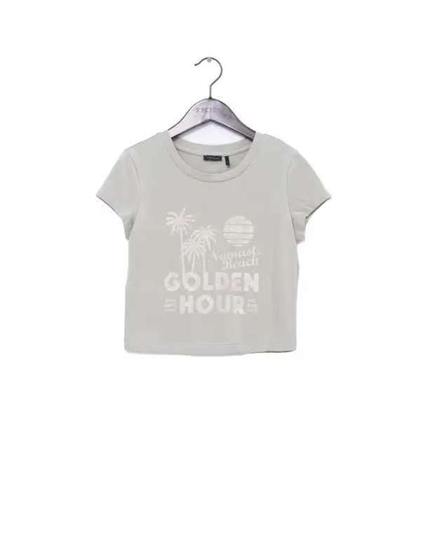 Cropped Short Sleeve T-shirt