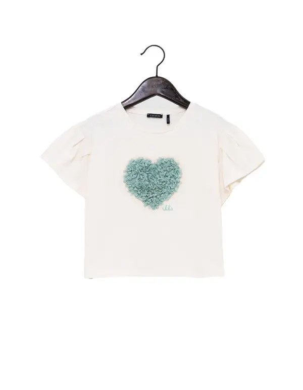  Embossed Heart Short Sleeve T-shirt