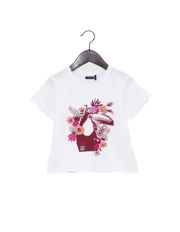  Flower Print Short Sleeve T-shirt 