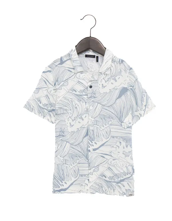  Waves Print Short Sleeve Shirt