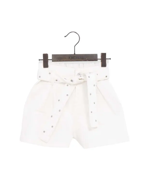  Denim Short with Studded Belt