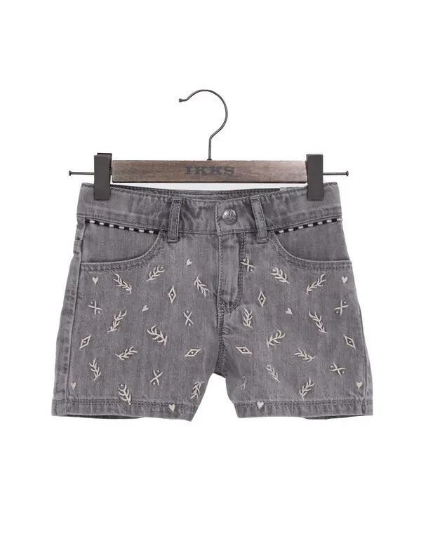  Embroidered Denim Shorts