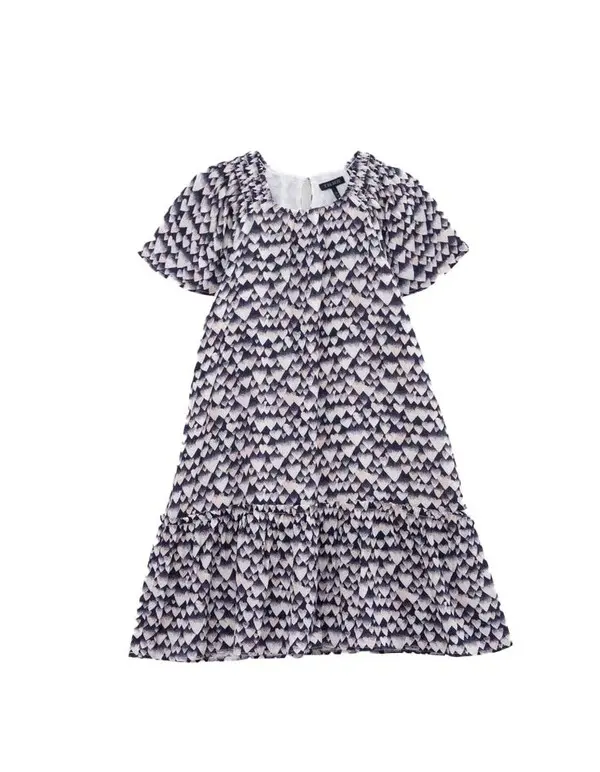  All-over Heart Print Short Dress