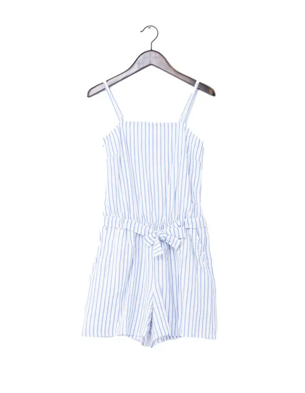  Belted Striped Jumpsuit