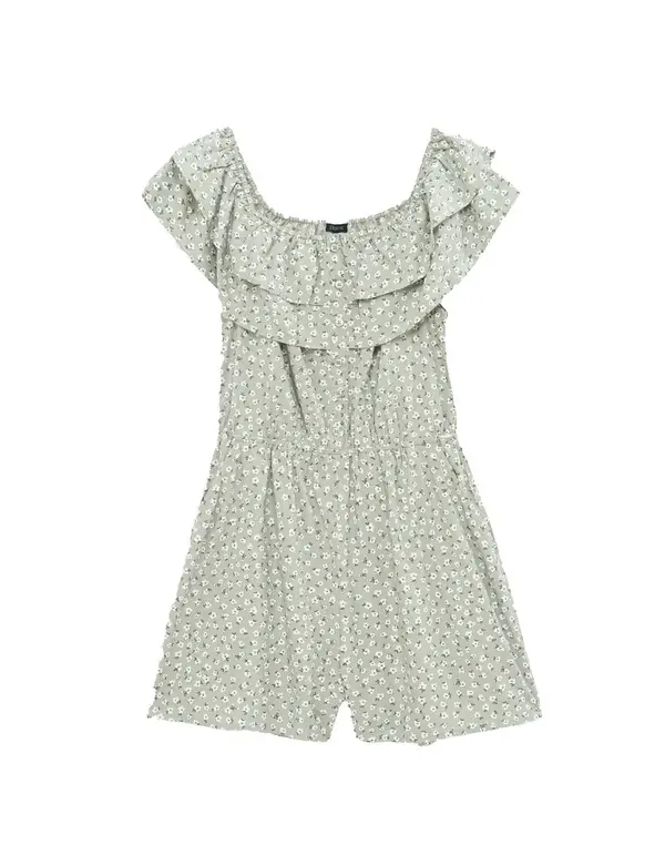  Floral Print Short Jumpsuit