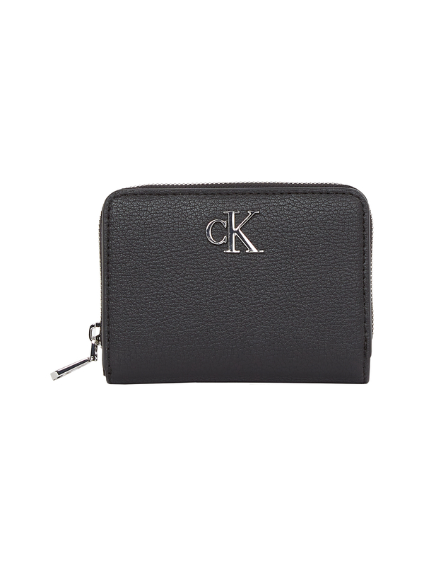 Minimal Monogram Medium Zip Wallet