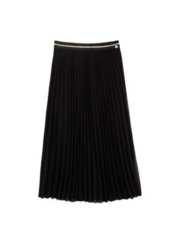  Pleated Long Skirt