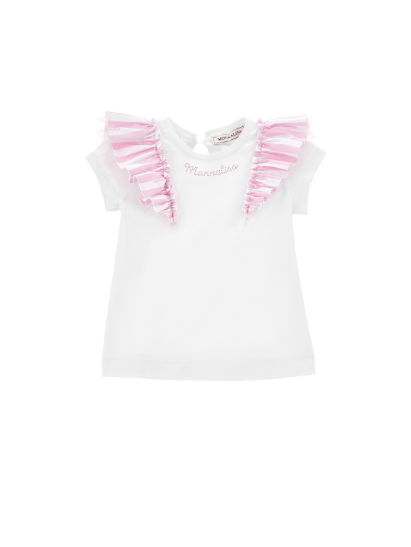  Cotton T-shirt with Galettes
