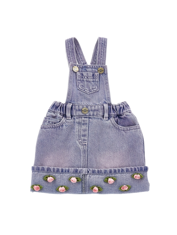  Denim Overalls with Little Roses