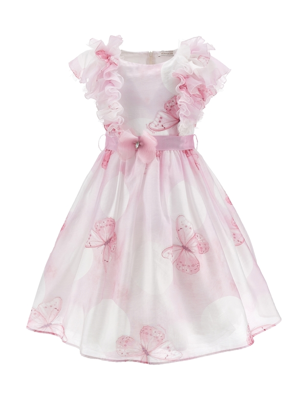  Organza Dress with Butterfly Print