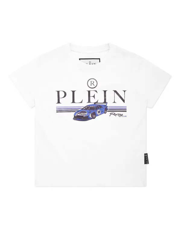  Car Racing Round Neck T-shirt