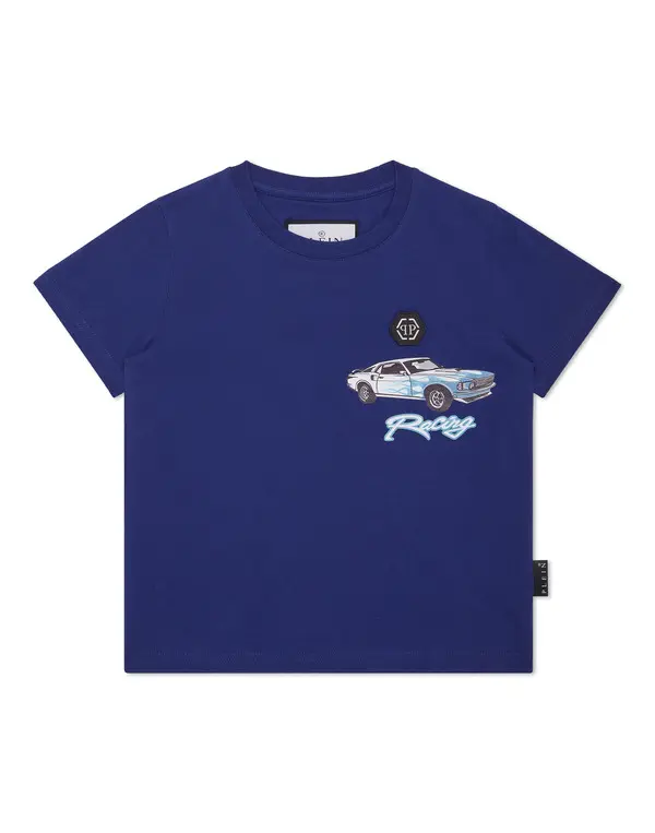  Car Racing Round Neck T-shirt