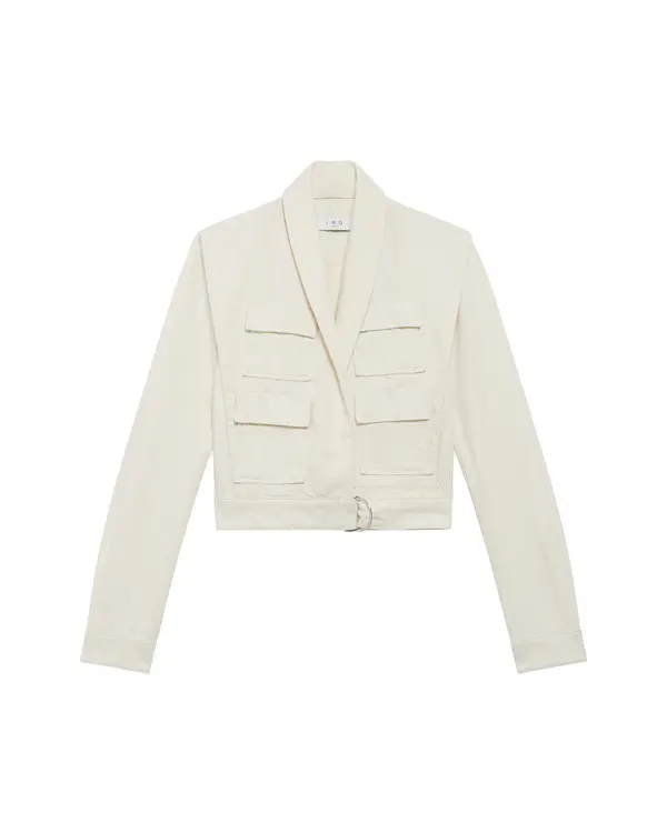  Belted Cropped Jacket