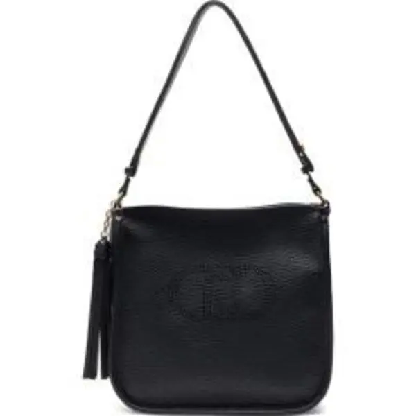 Embossed Logo Shoulder Bag