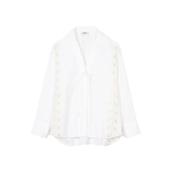 Openwork Poplin Shirt