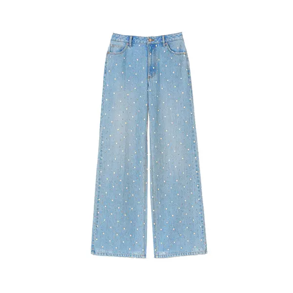 Embellished Wide Leg Jeans