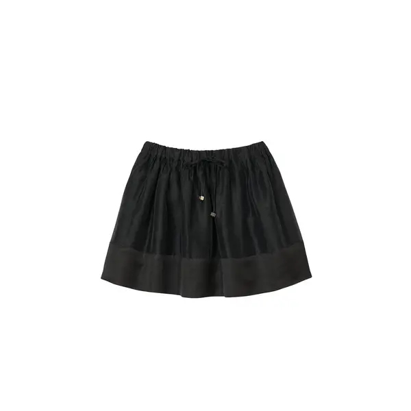 Short Dual-Material Skirt