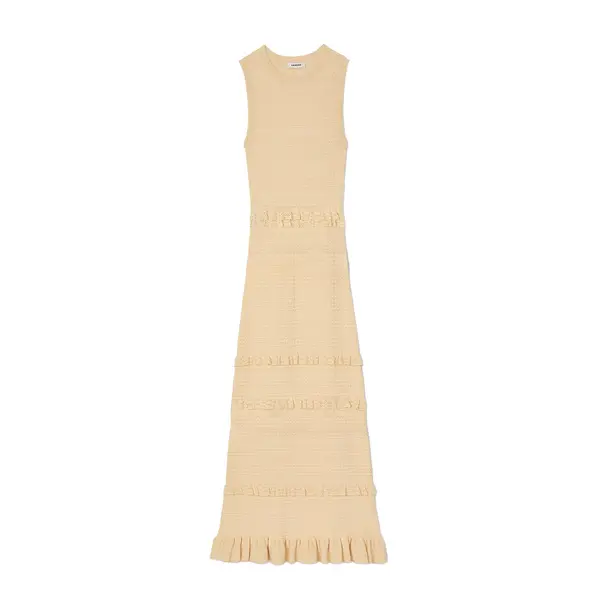 Ruffled Knit Maxi Dress