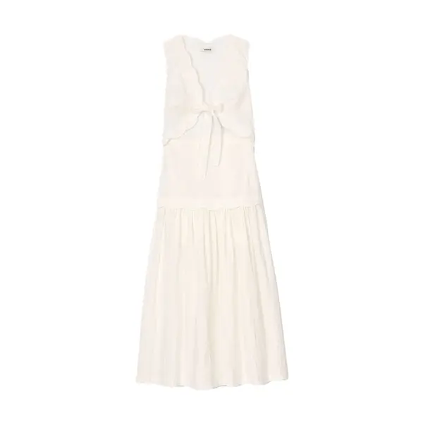 Sleeveless Crinkled Maxi Dress