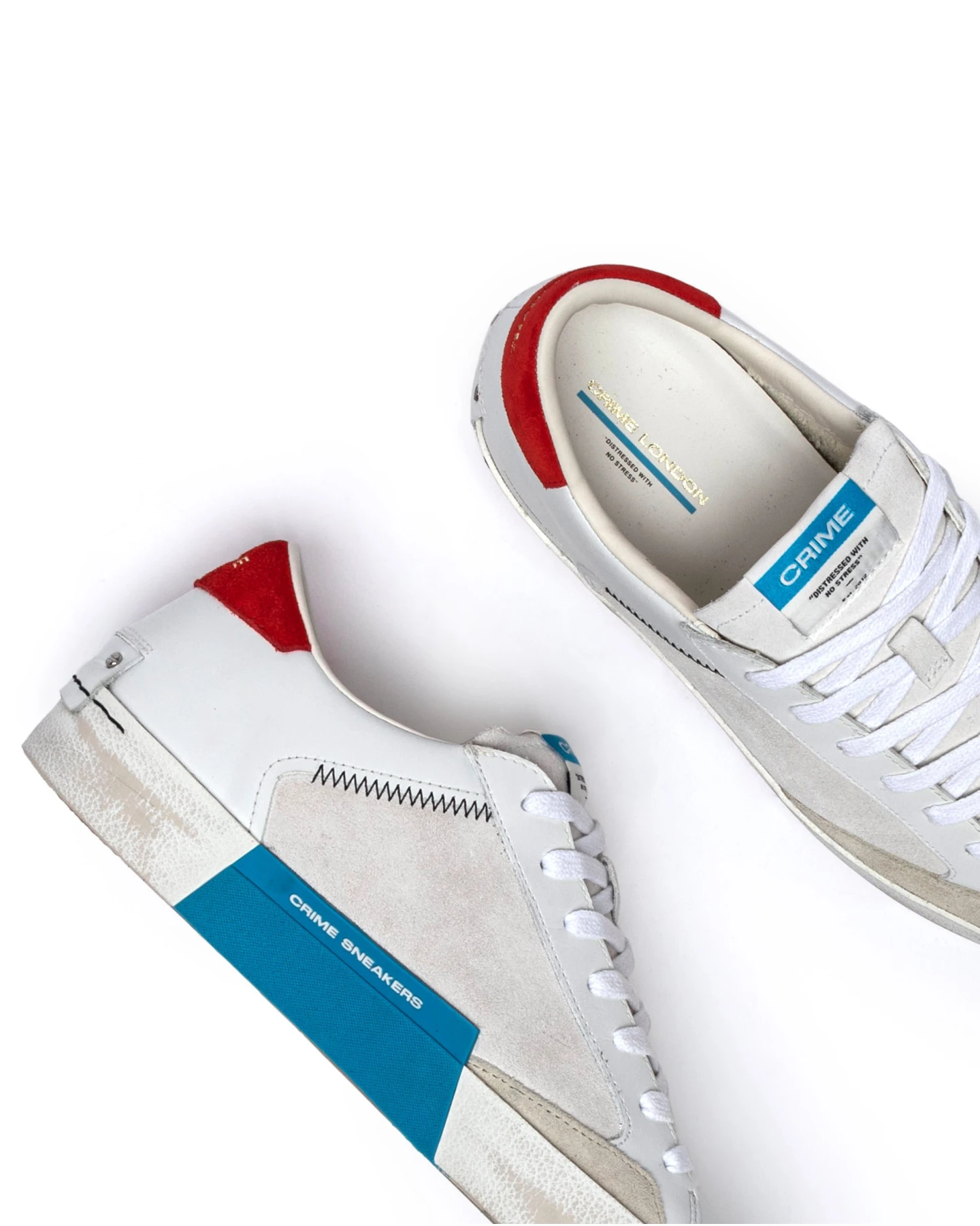  Distressed Arctic Blue-Red Sneakers Gallery