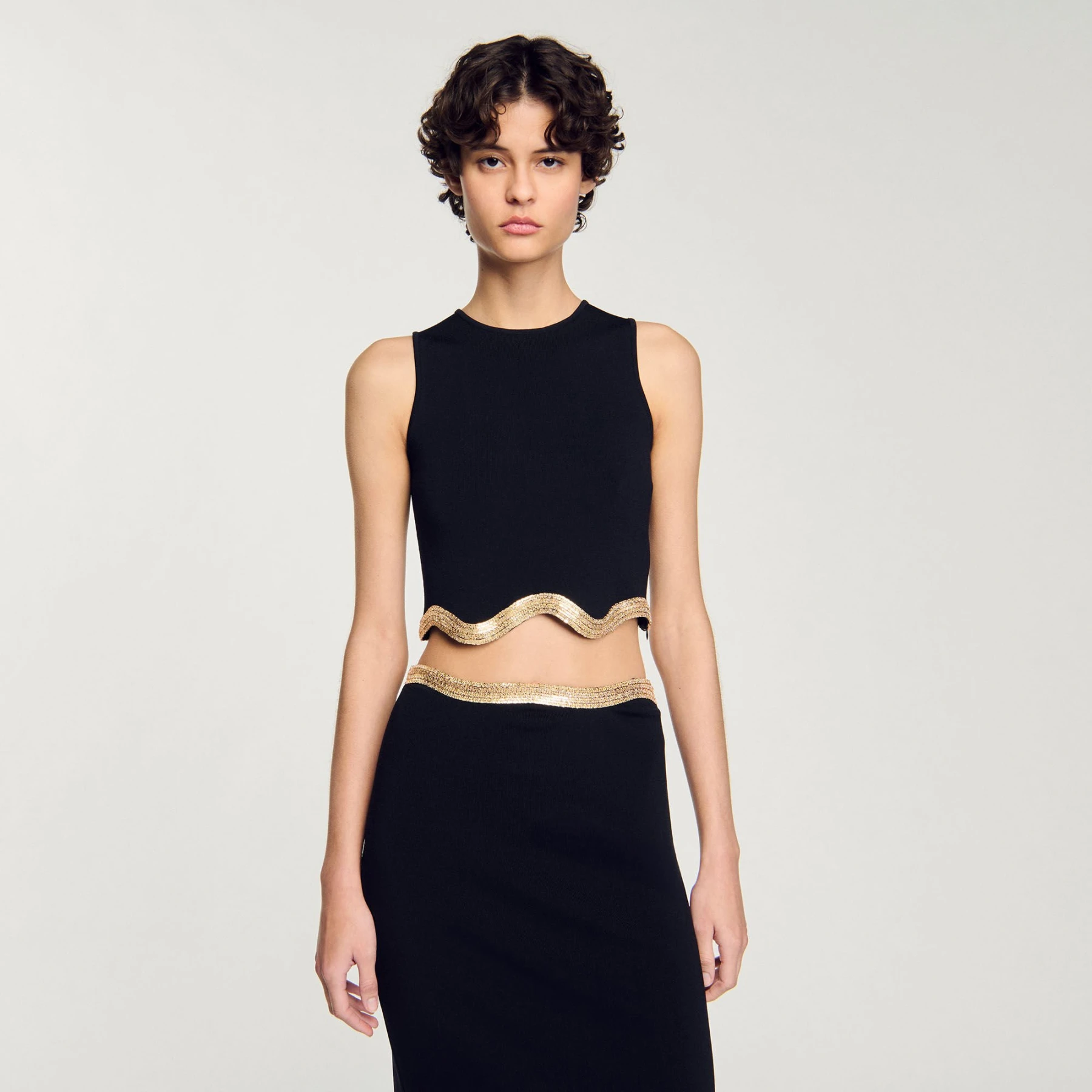 Cropped Jumper with Chain Detail Gallery