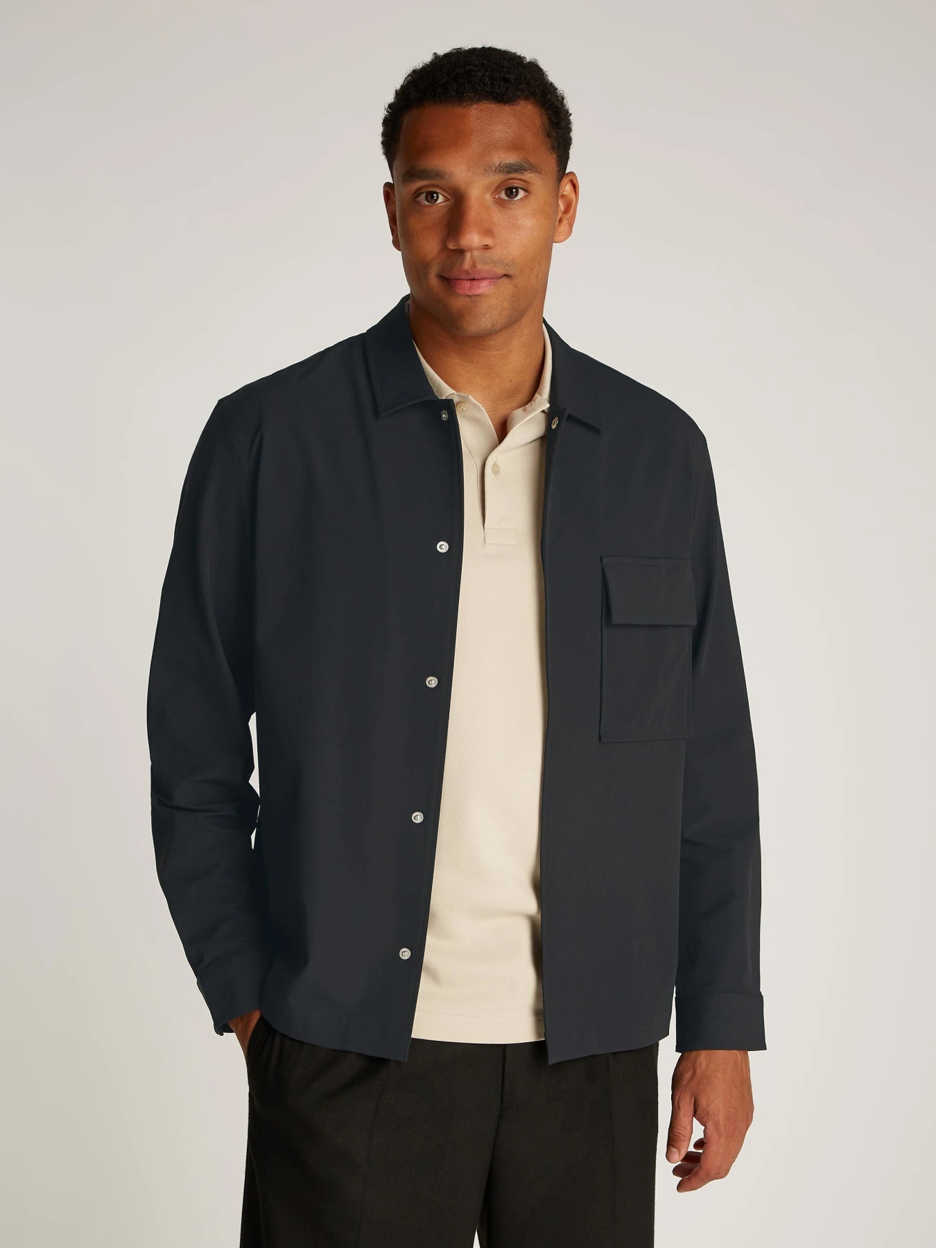 Boxy Stretch Nylon Overshirt Gallery