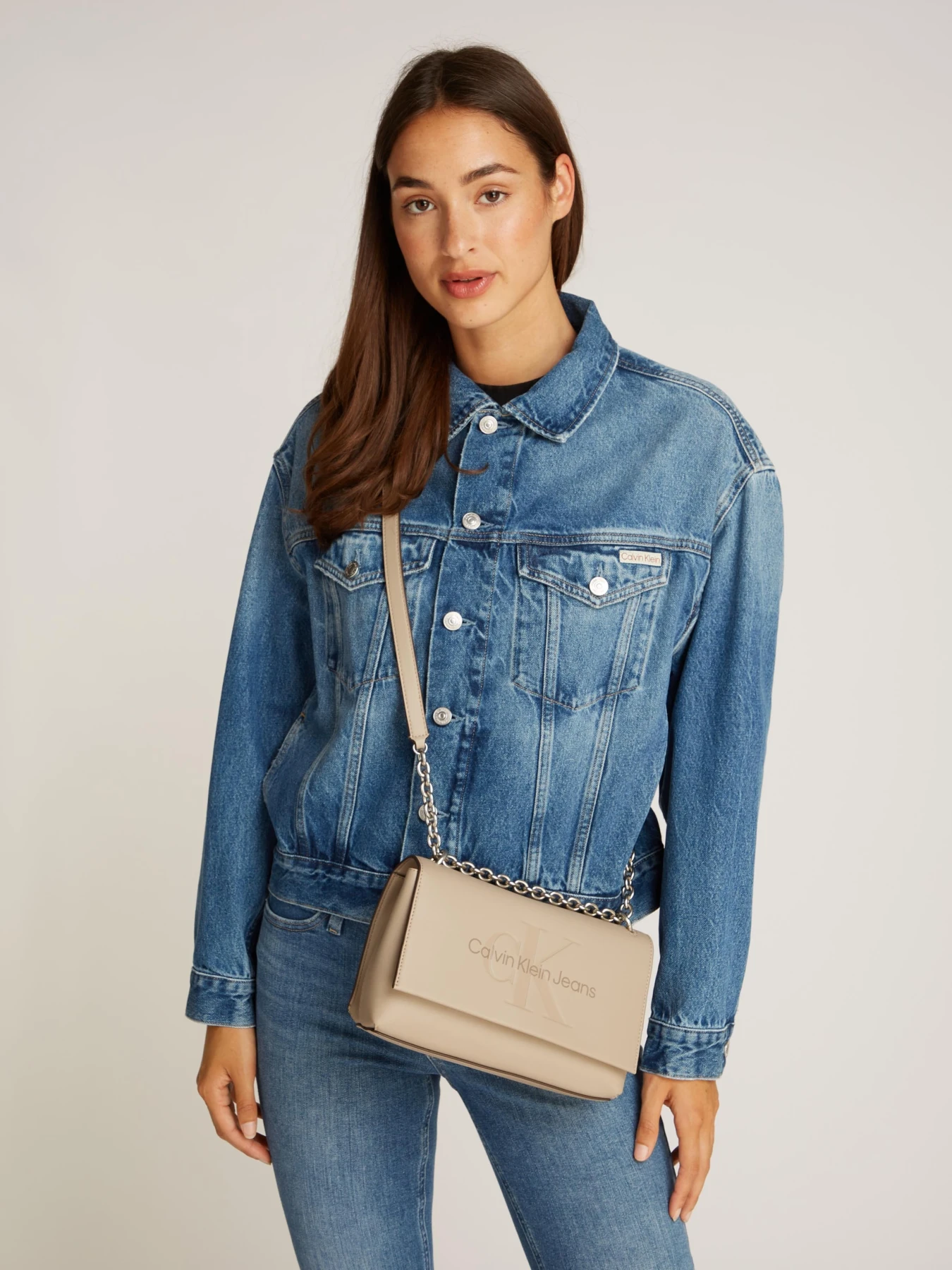 Monogram Flap Crossbody Bag With Chain Gallery