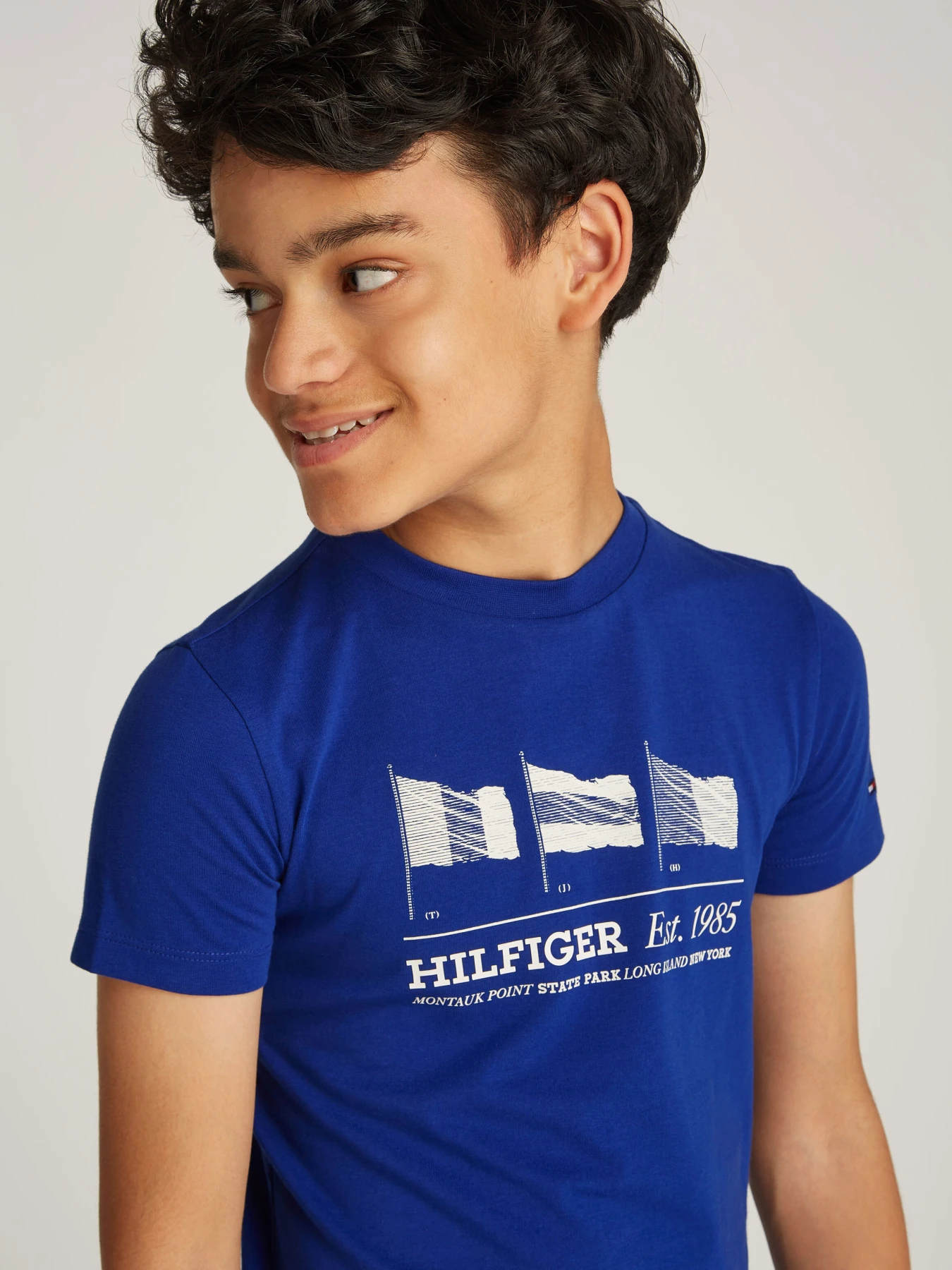 Regular Fit T-Shirt With Waving Flag  Gallery