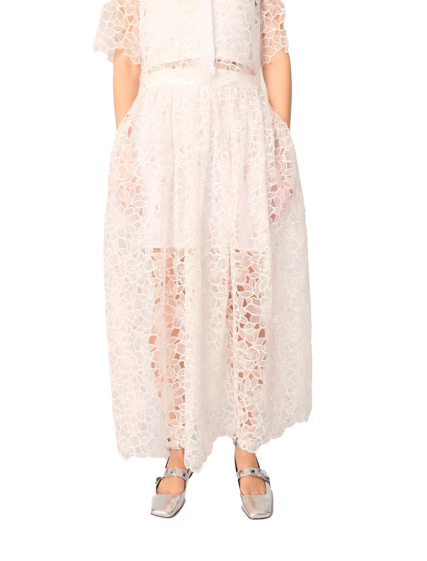 Floral Guipure Mxi Skirt Gallery