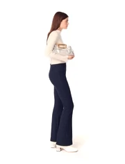 Straight-leg glitter tweed trousers Gallery