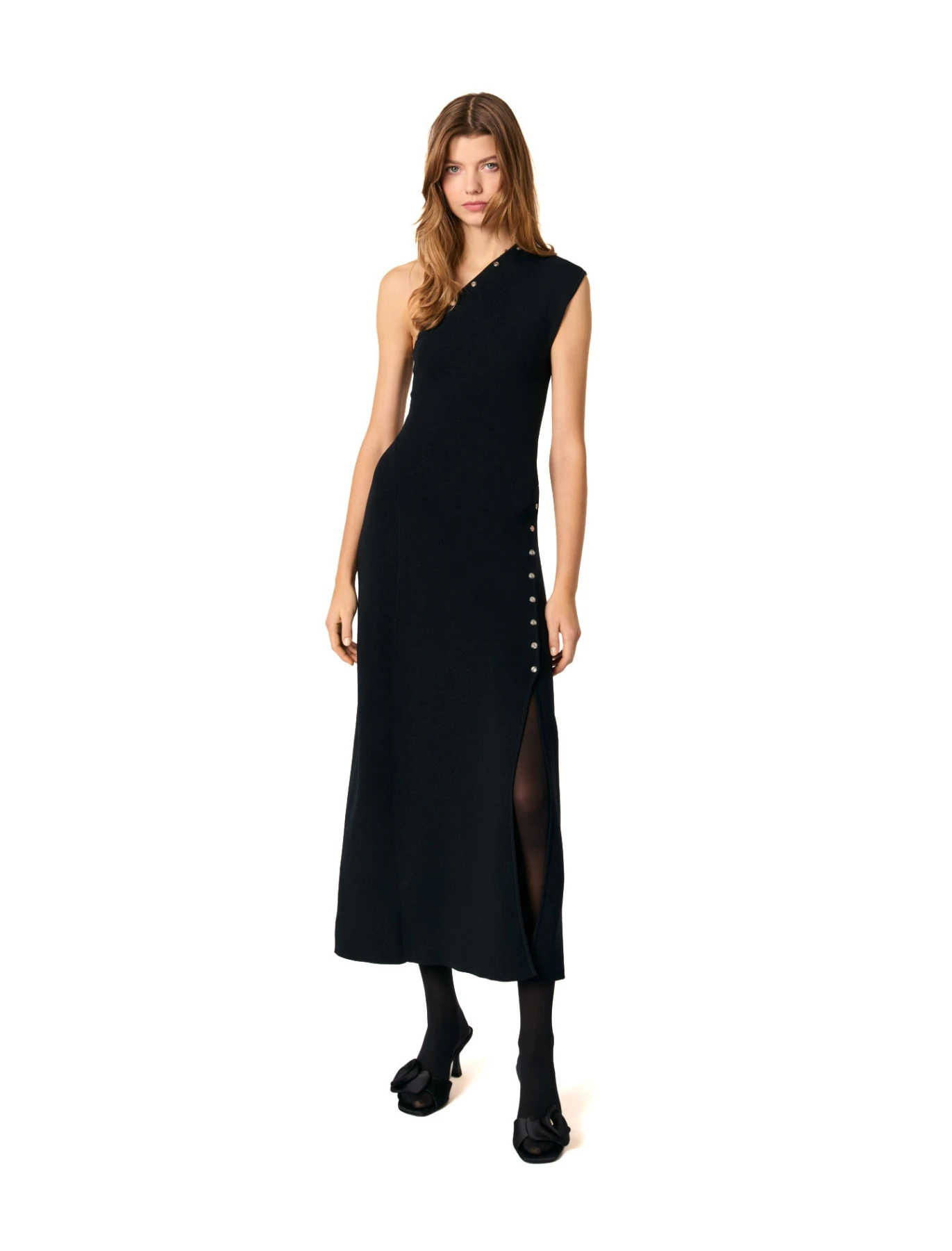 Asymmetric Knit Maxi Dress  Gallery