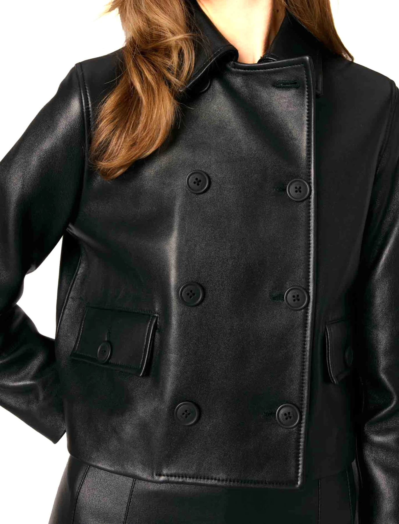 Cropped Leather Jacket Gallery
