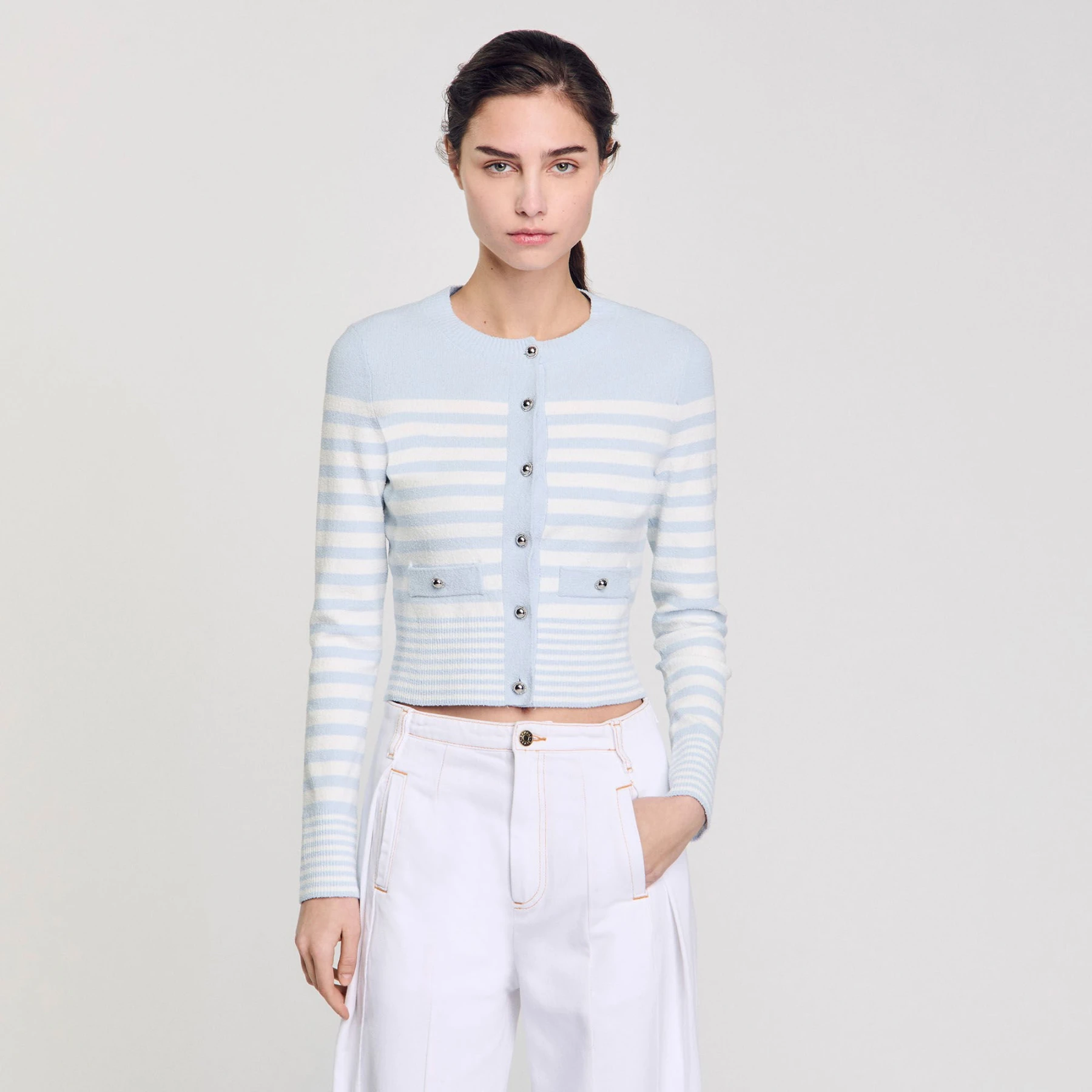 Striped Knit Cardigan Gallery