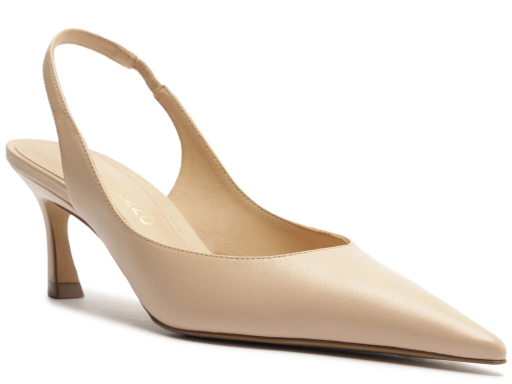 Leather Low-Heel Slingback Pumps Gallery