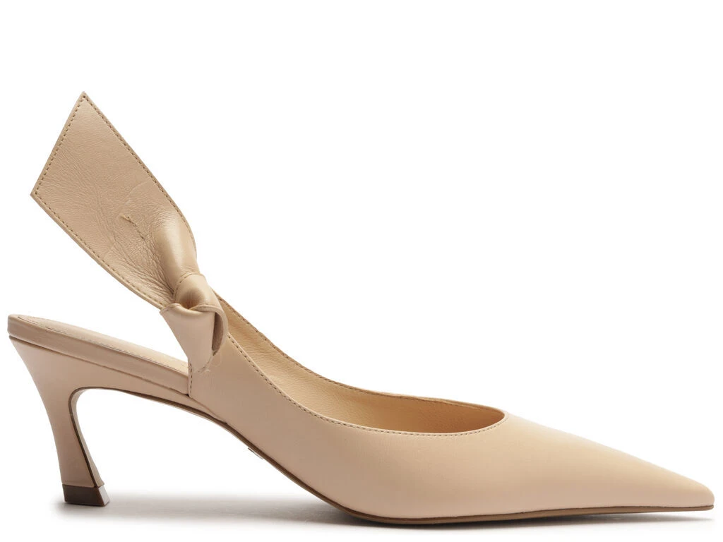 Leather Low-Heel Slingback Pumps Gallery