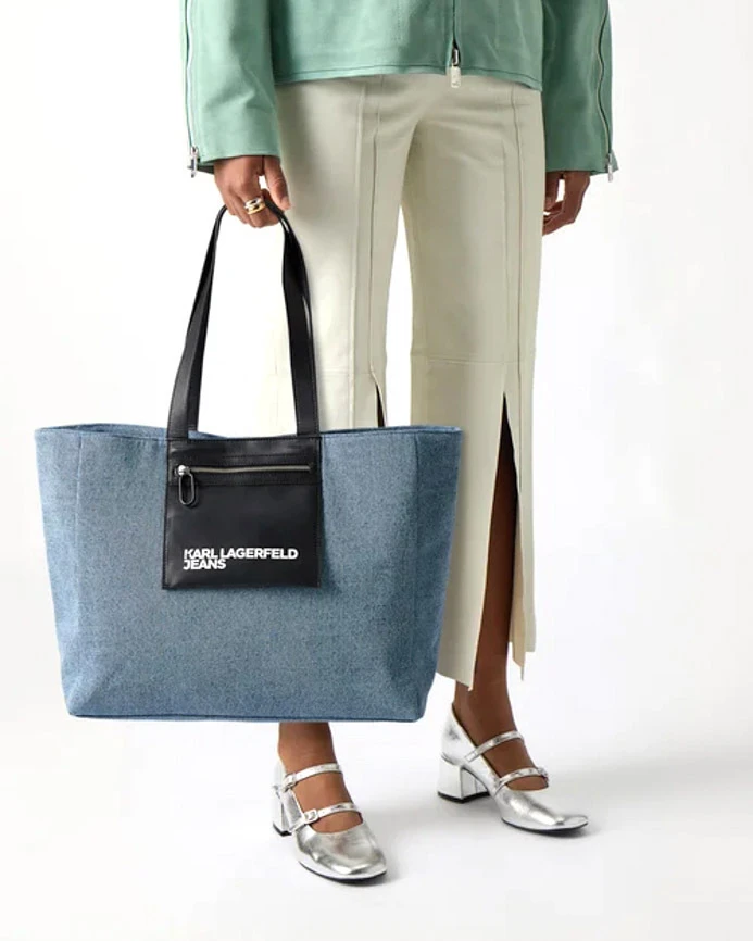  Denim Pocket Shopper Bag Gallery