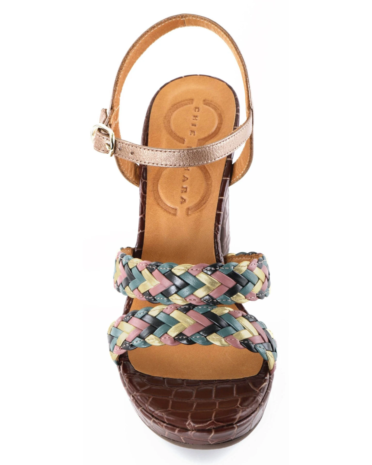 Woven Leather Platform Sandals Gallery
