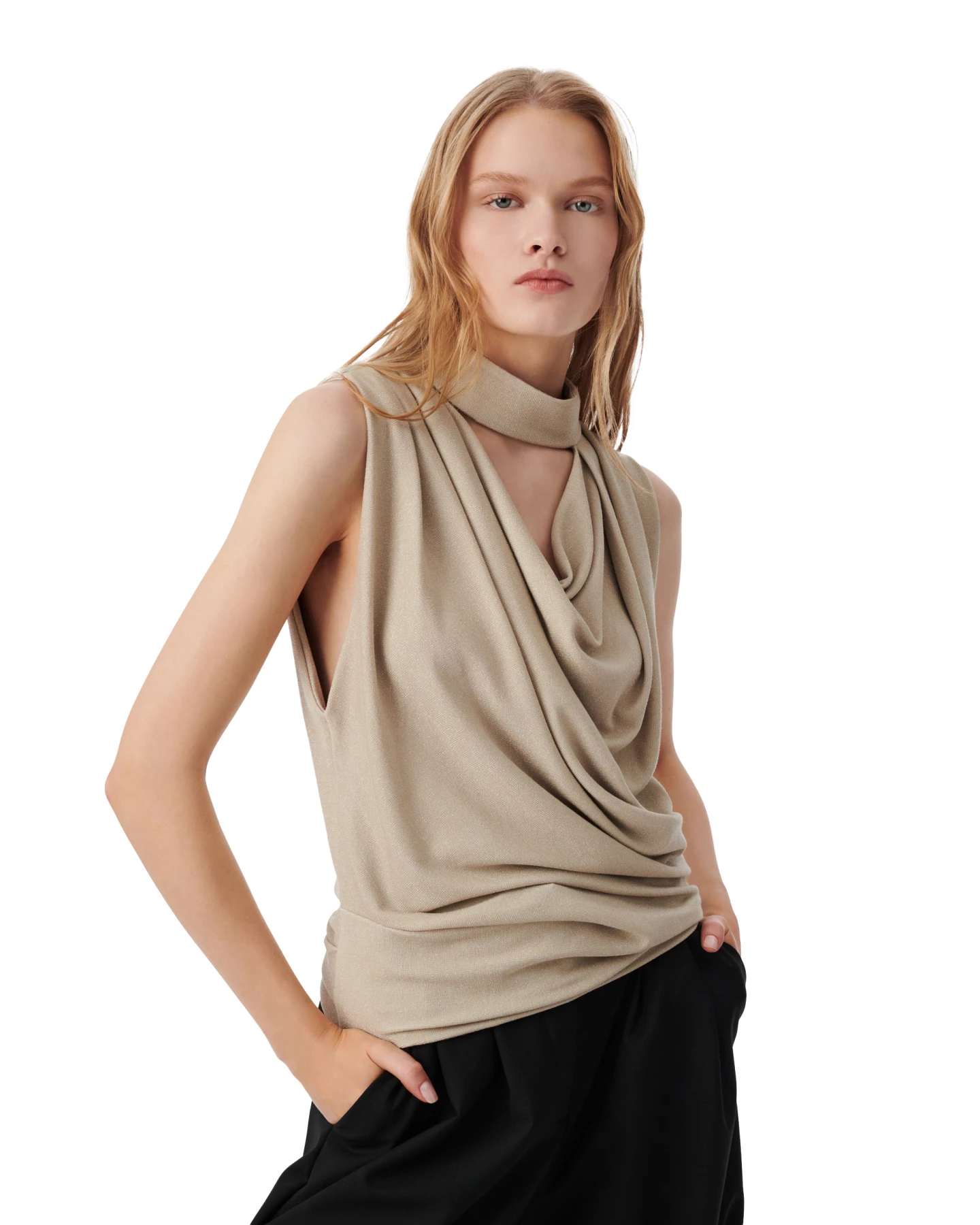 Draped Lurex Top Gallery