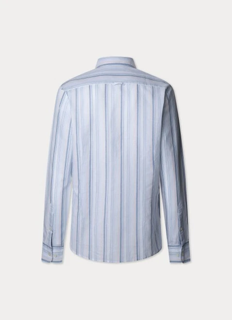  Tailored Fit Linen Multi Stripe Shirt Gallery
