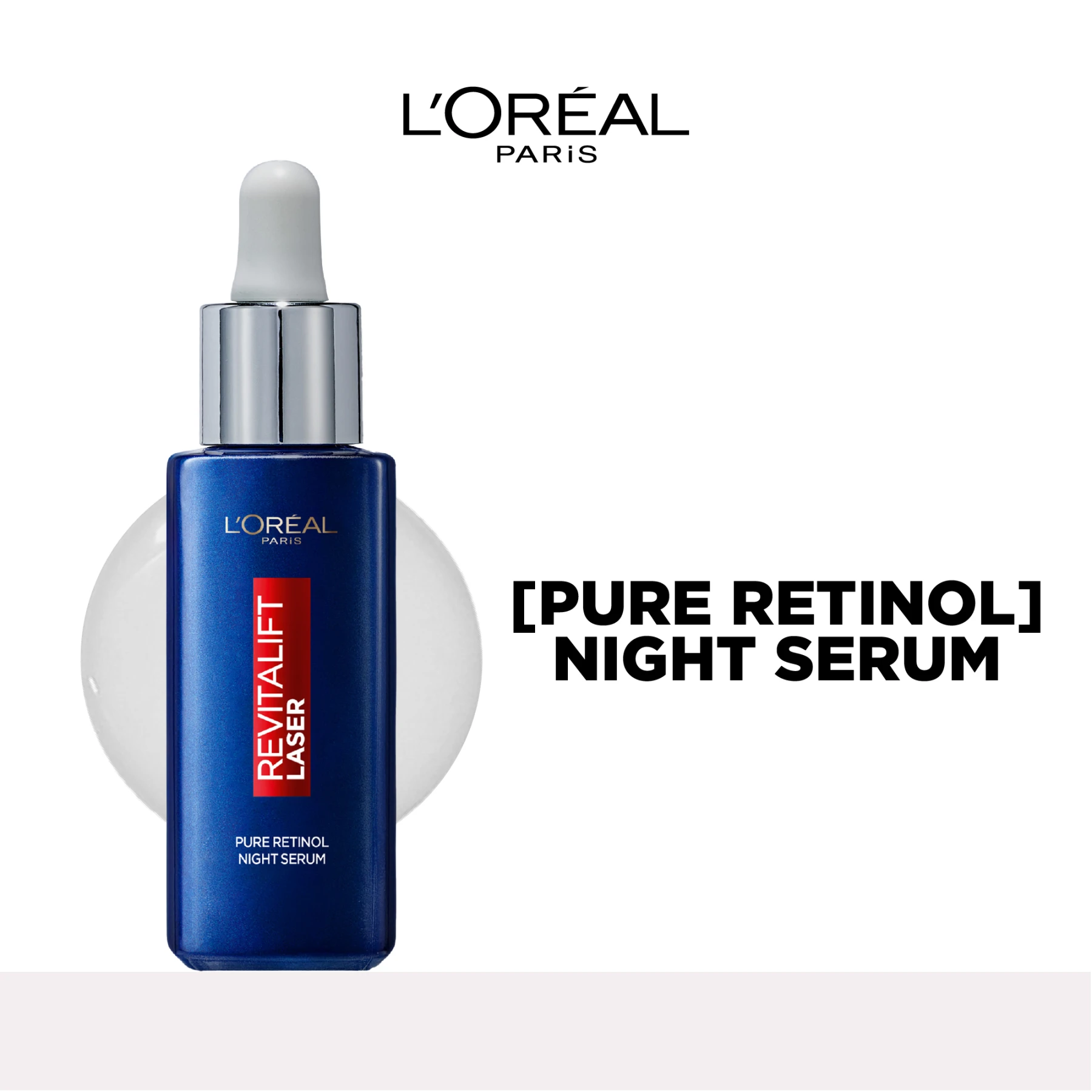 L'Oreal Paris Revitalift Retinol Night Serum For Face, With 0.2% Pure Retinol, Moisturizes Skin and Eliminates Deep Wrinkles, For All Skin Types, 30 ml Gallery