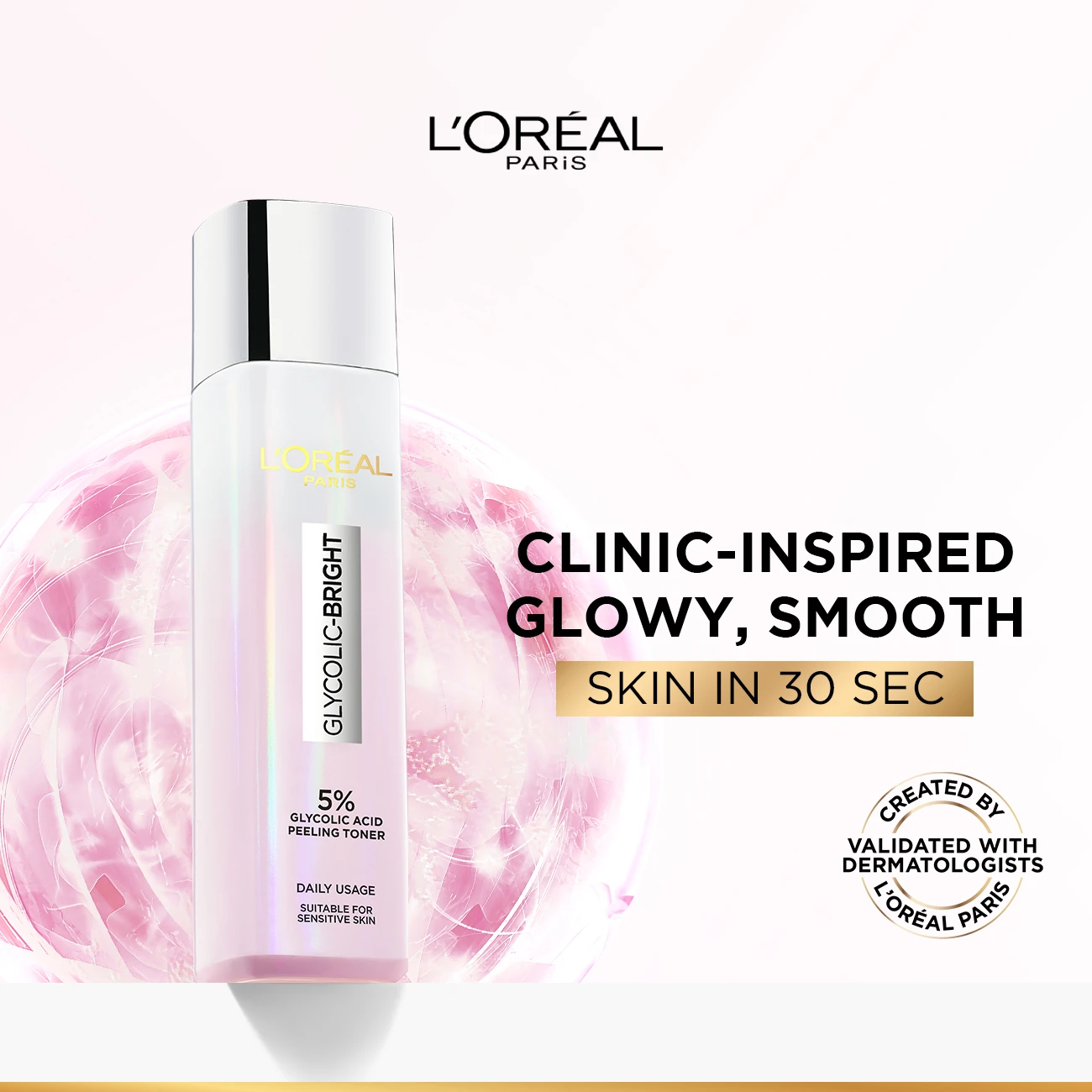 LOréal Paris 5% Glycolic Acid Peeling Toner for Instant Glowing Skin Gallery