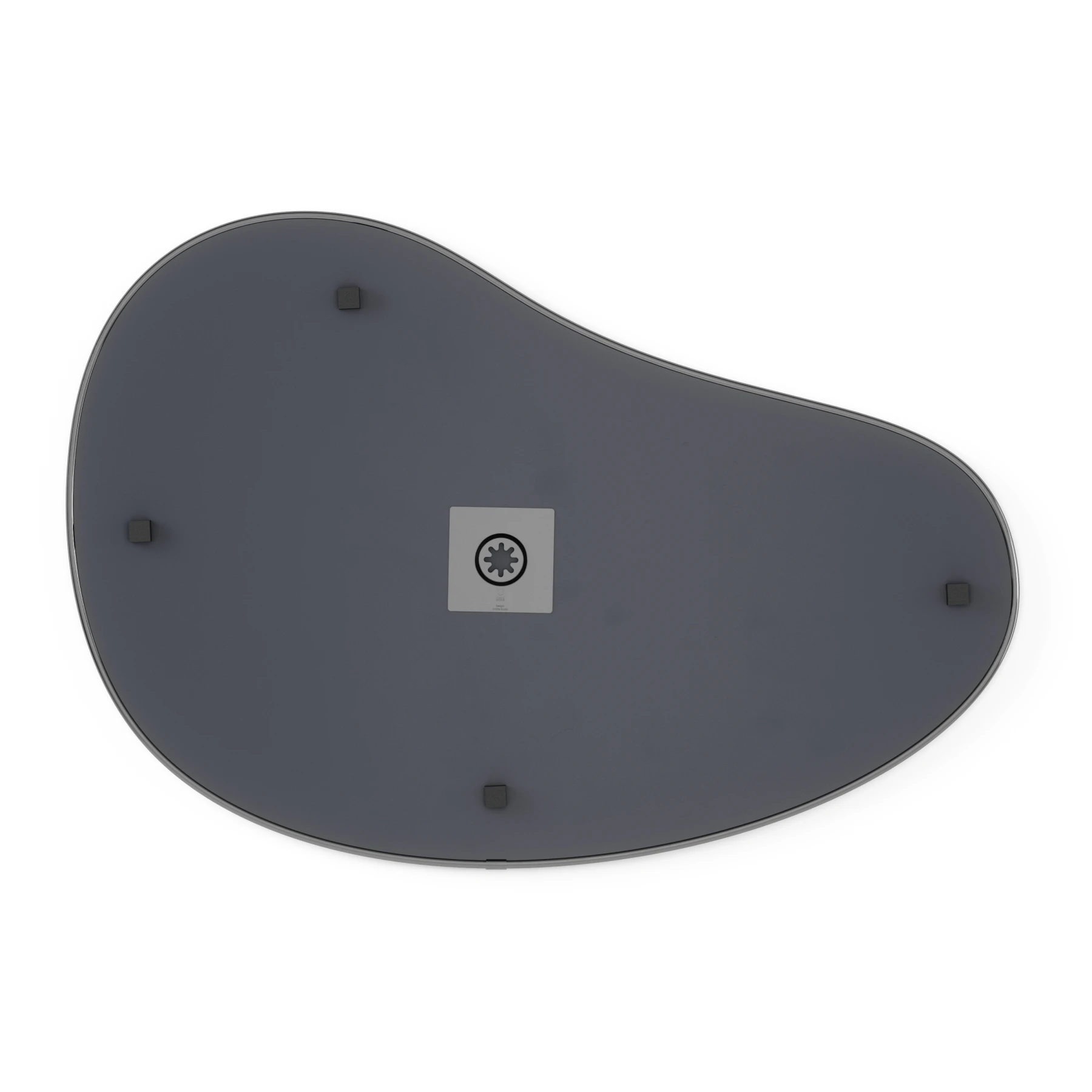 Hubba Pebble Wall Mirror 24x36 Matte Titanium Gallery
