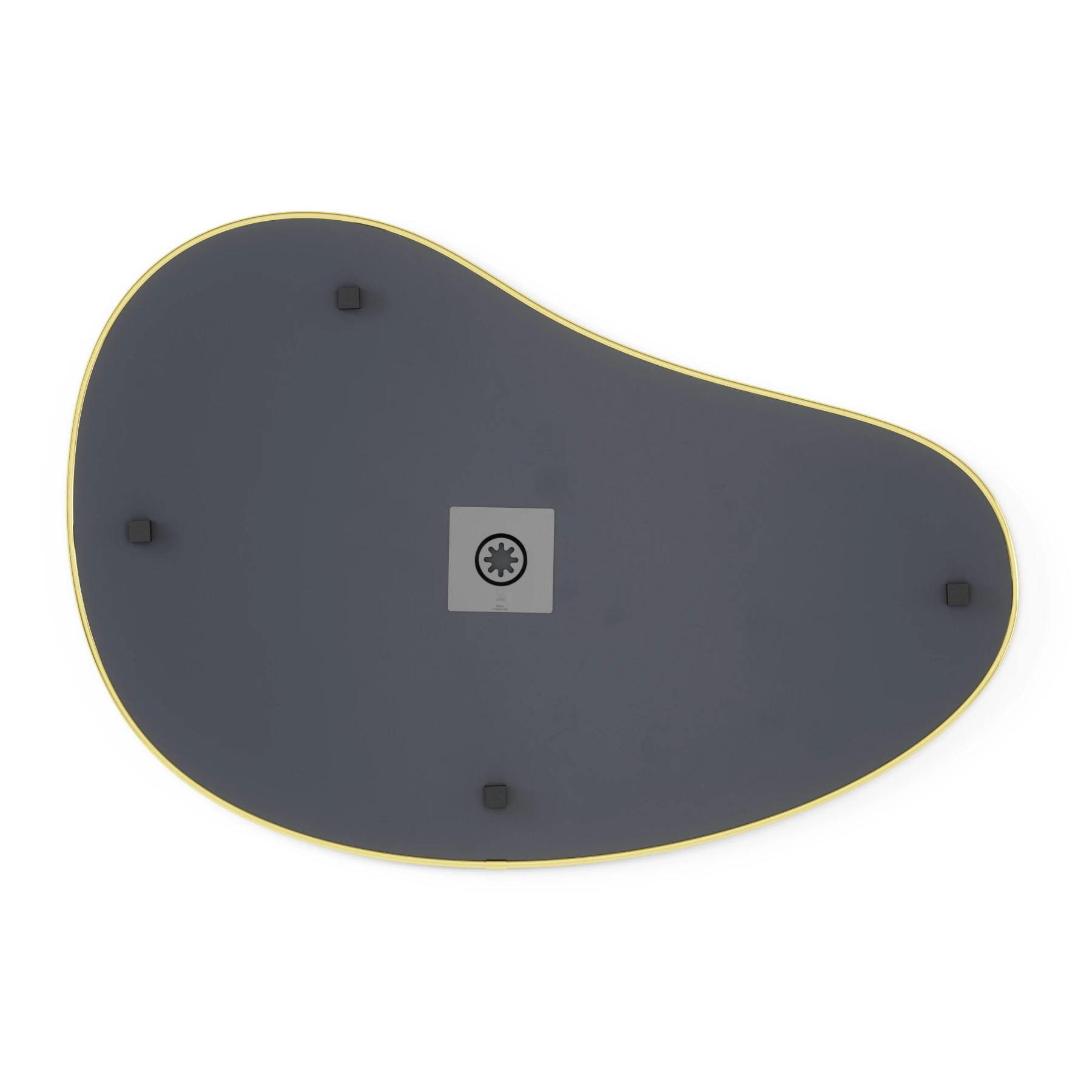  Hubba Pebble Wall Mirror 24x36 Brass Gallery