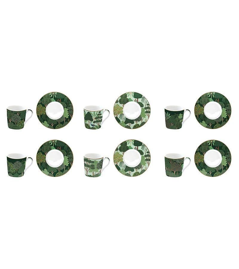 Set of 6 - Woodland Coffee Cup Set Gallery