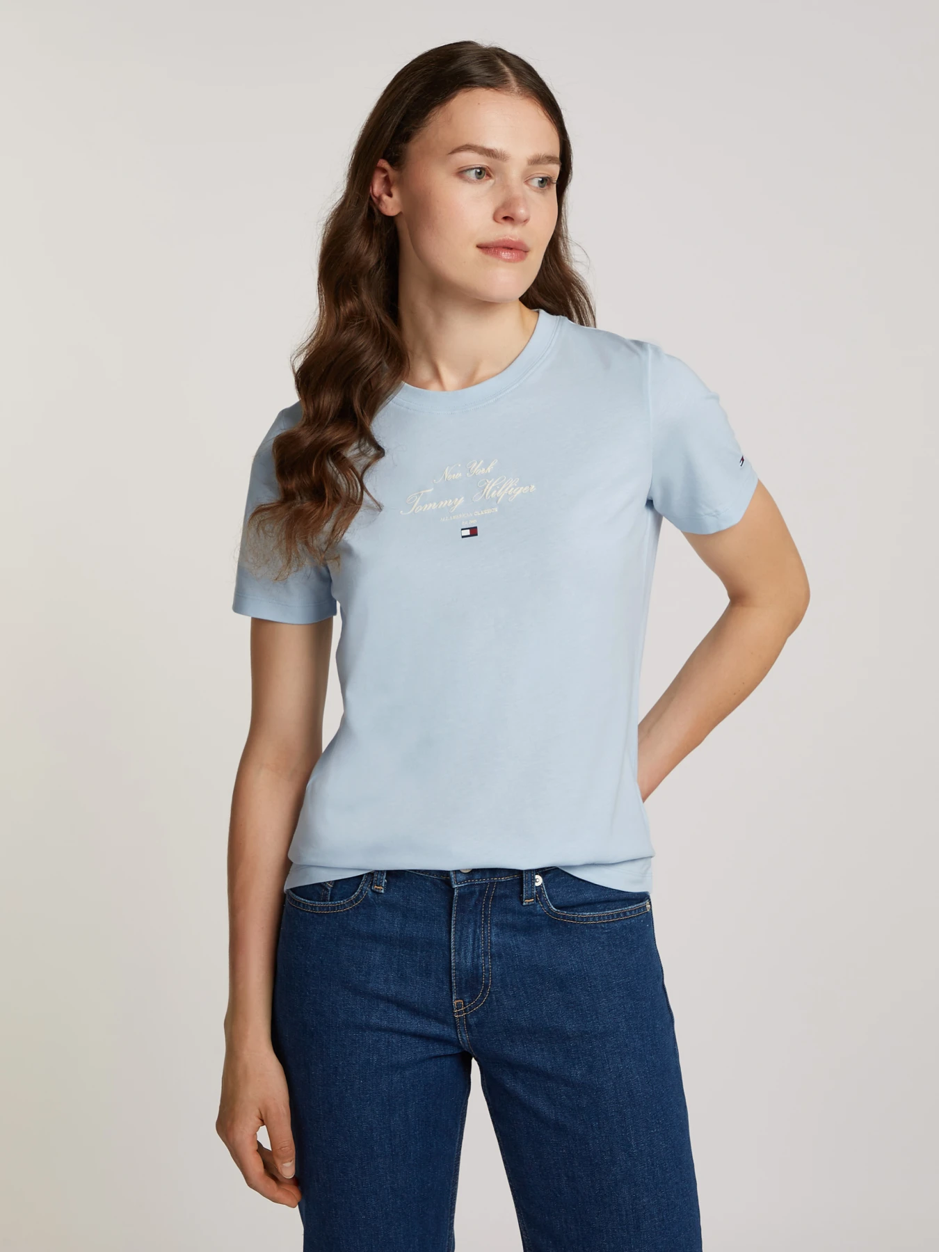 Regular Fit Script Crew Neck T-Shirt Gallery