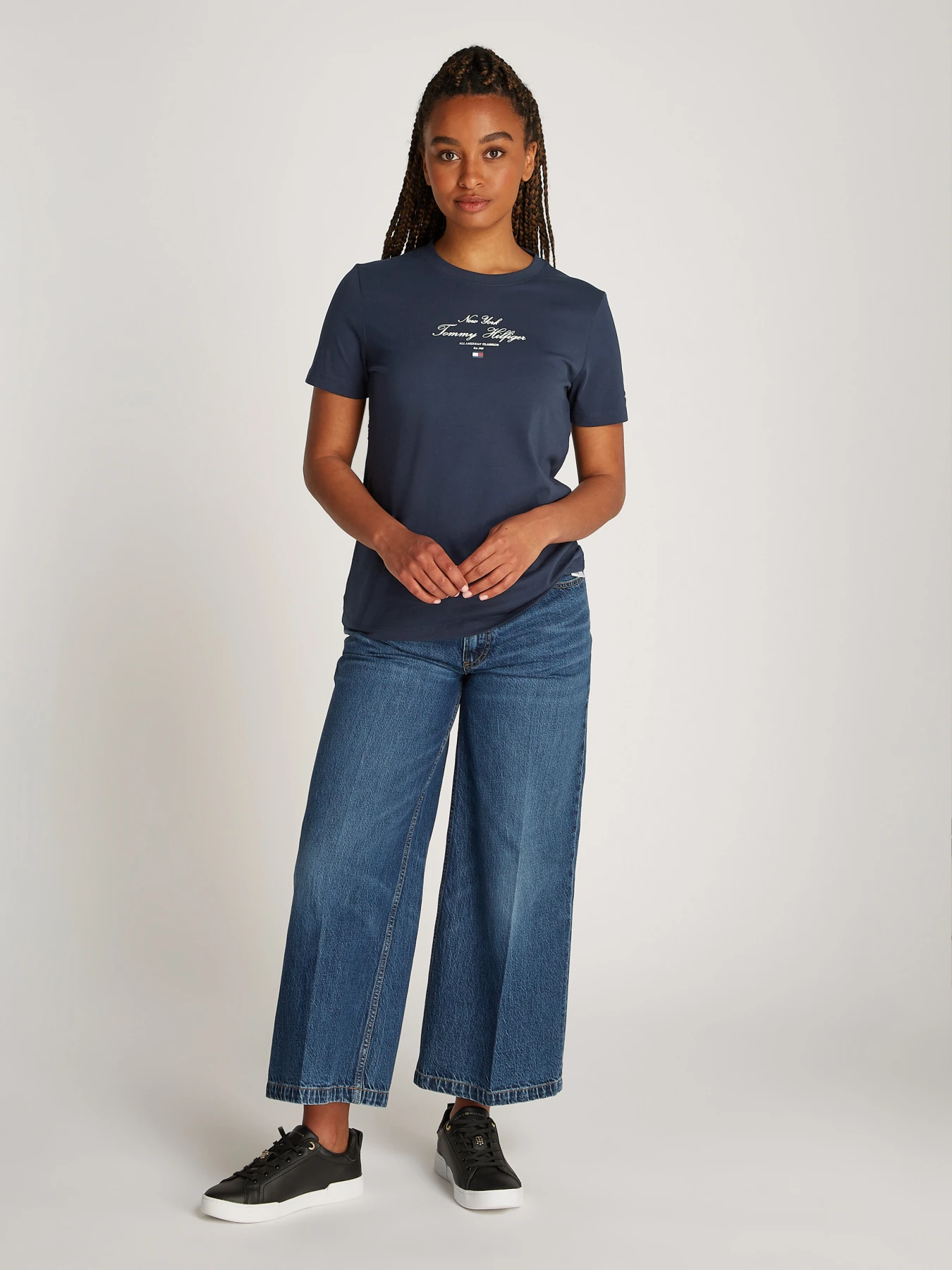 Regular Fit Script Crew Neck T-Shirt Gallery